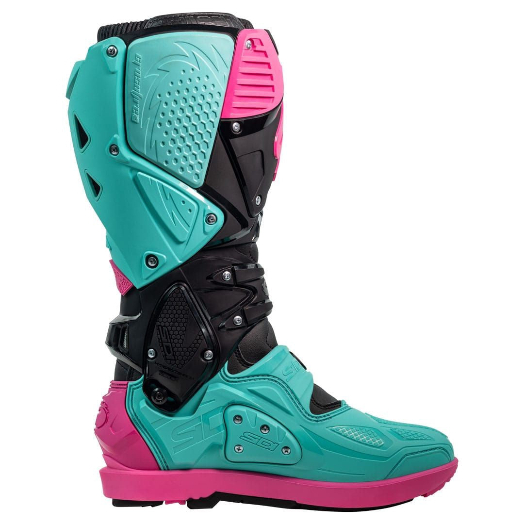 Sidi Crossfire 3 SRS Boots - Black / Mint / Pink