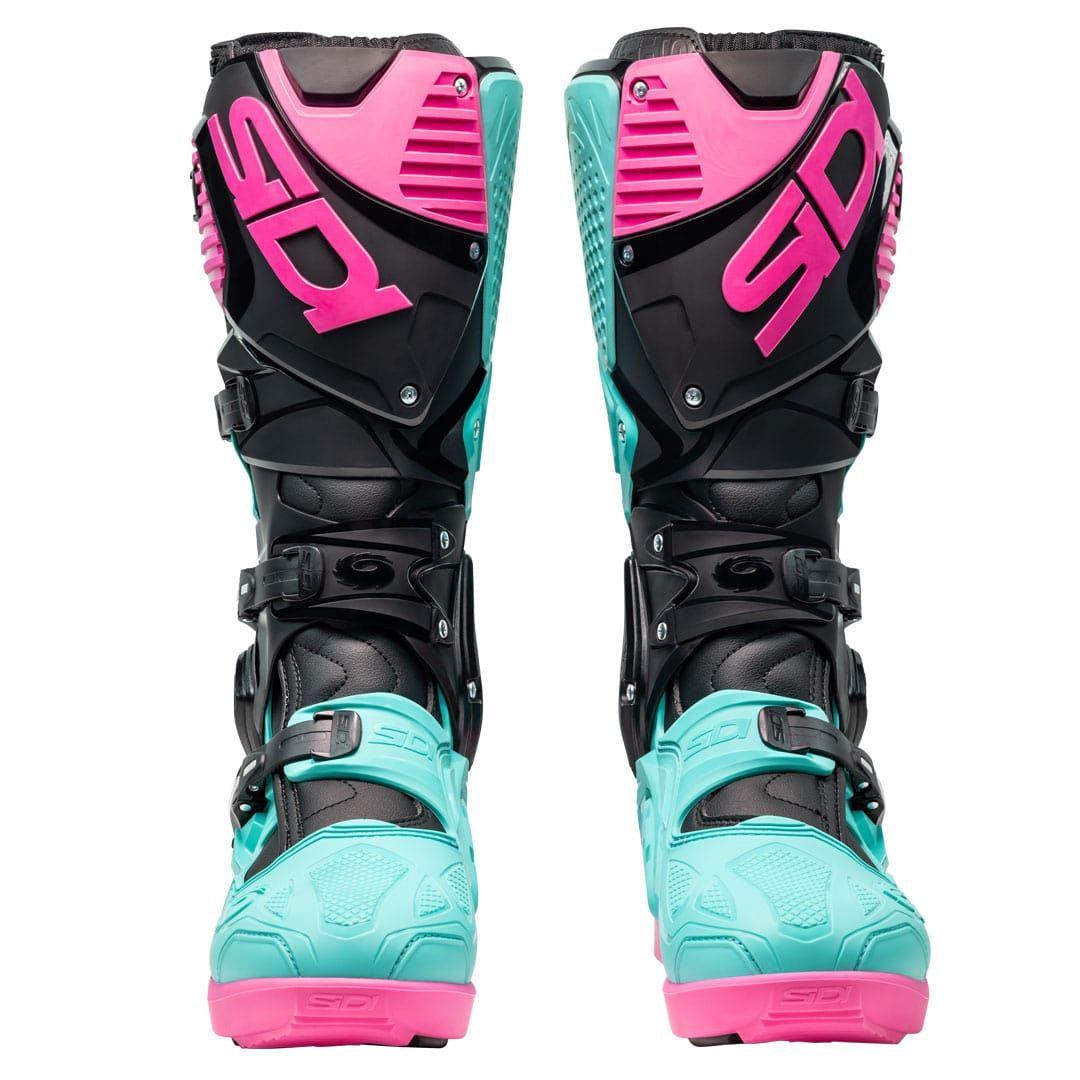 Sidi Crossfire 3 SRS Boots - Black / Mint / Pink