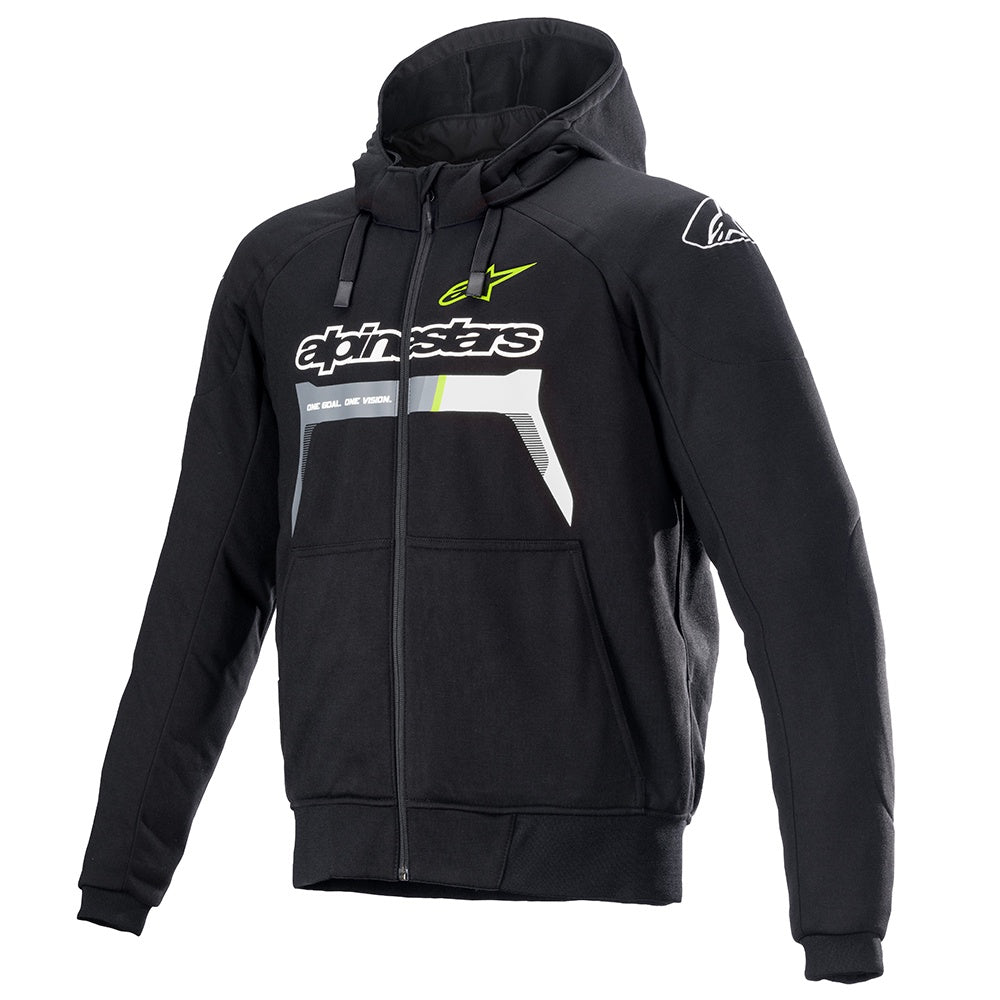 Alpinestars Chrome Ignition Hoodie - Black / Yellow Fluo