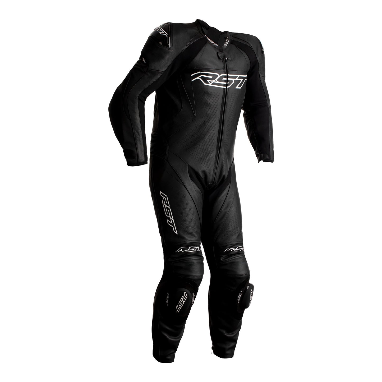 RST Tractech Evo 4 Youth CE Mens Leather Suit - Black / Black