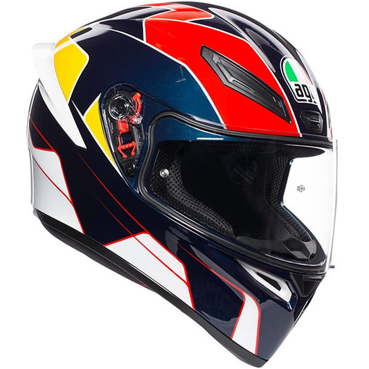 AGV K1 Full Face Helmet Pitlane - Blue / Red / Yellow