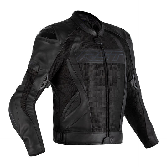 RST Tractech Evo 4 Leather Mesh CE Mens Jacket - Black