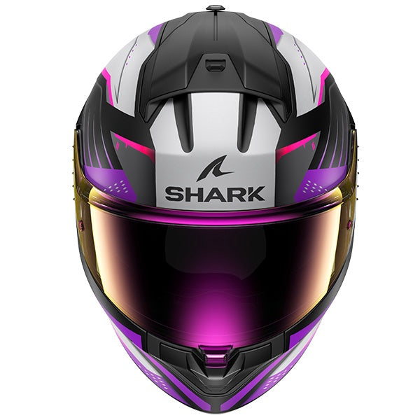 Shark Ridill 2 Full Face Helmet - Bersek KVV - Matt Grey / Pink