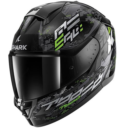 Shark Ridill 2 Full Face Helmet - MOLOKAI KSG - Black / Green