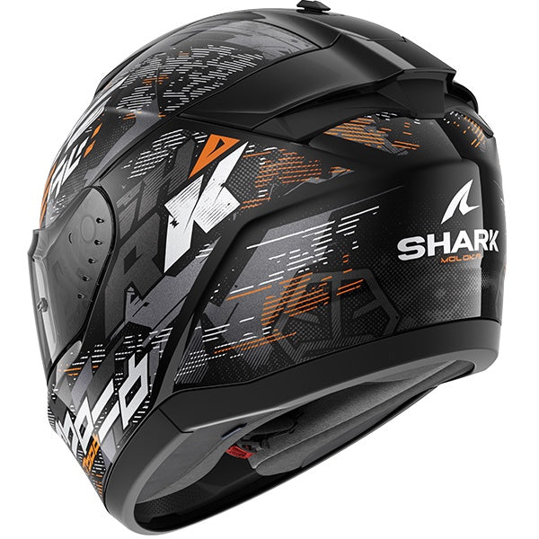 Shark Ridill 2 Full Face Helmet - MOLOKAI KSO - Black / Orange