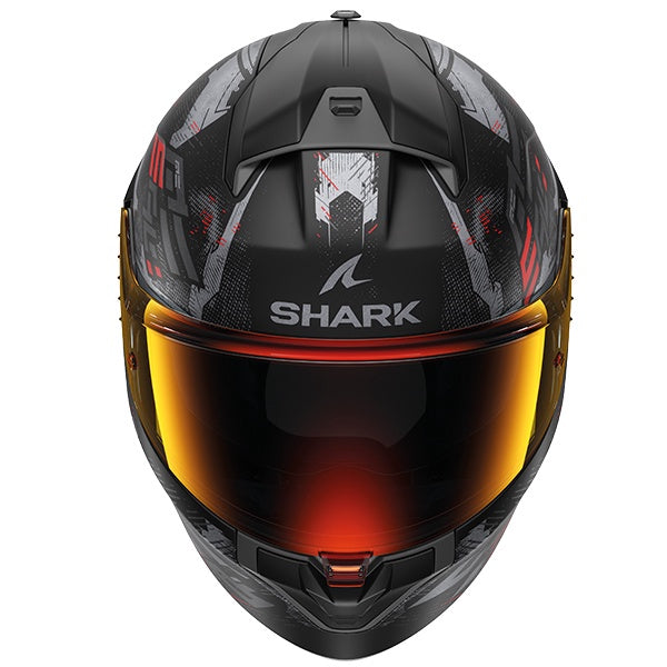 Shark Ridill 2 Full Face Helmet - MOLOKAI KAR - Matt Black / Red