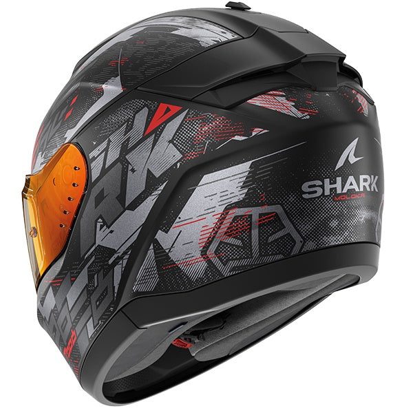 Shark Ridill 2 Full Face Helmet - MOLOKAI KAR - Matt Black / Red