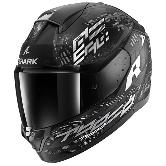 Shark Ridill 2 Full Face Helmet - MOLOKAI KWS - Matt Black / White