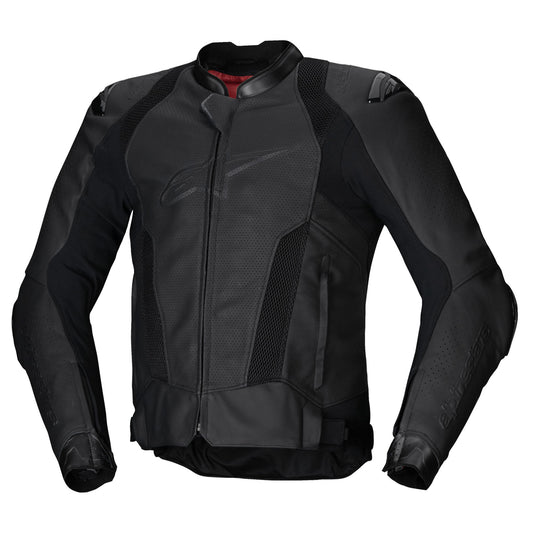 Alpinestars Missile V3 Airflow Leather Jacket - Black / Black