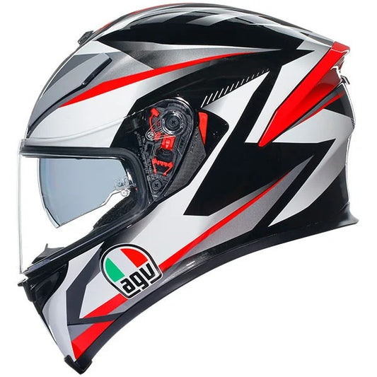 AGV K5-S Full Face Helmet - Plasma White / Black / Red