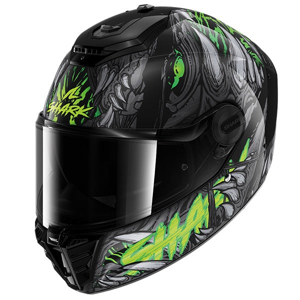 Shark Spartan RS Full Face Helmet - SHAYTAN KGA - Black / Green