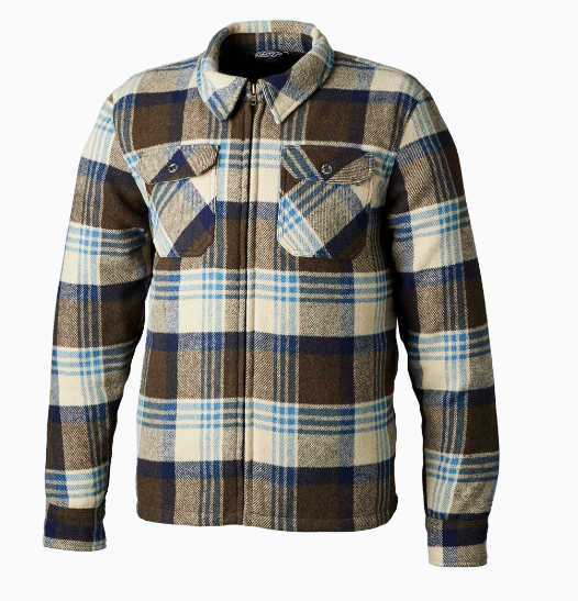 RST Brushed CE Mens Textile Shirt Brown / Blue Check