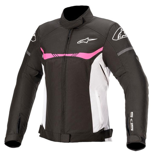 Alpinestars Stella T-SPS Waterproof Ladies Jacket - Black / White / Fuchsia