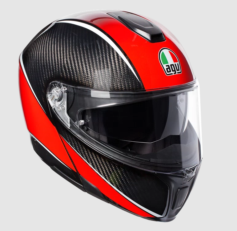 AGV Sports Modular Aero Carbon Flip Front Helmet - Red