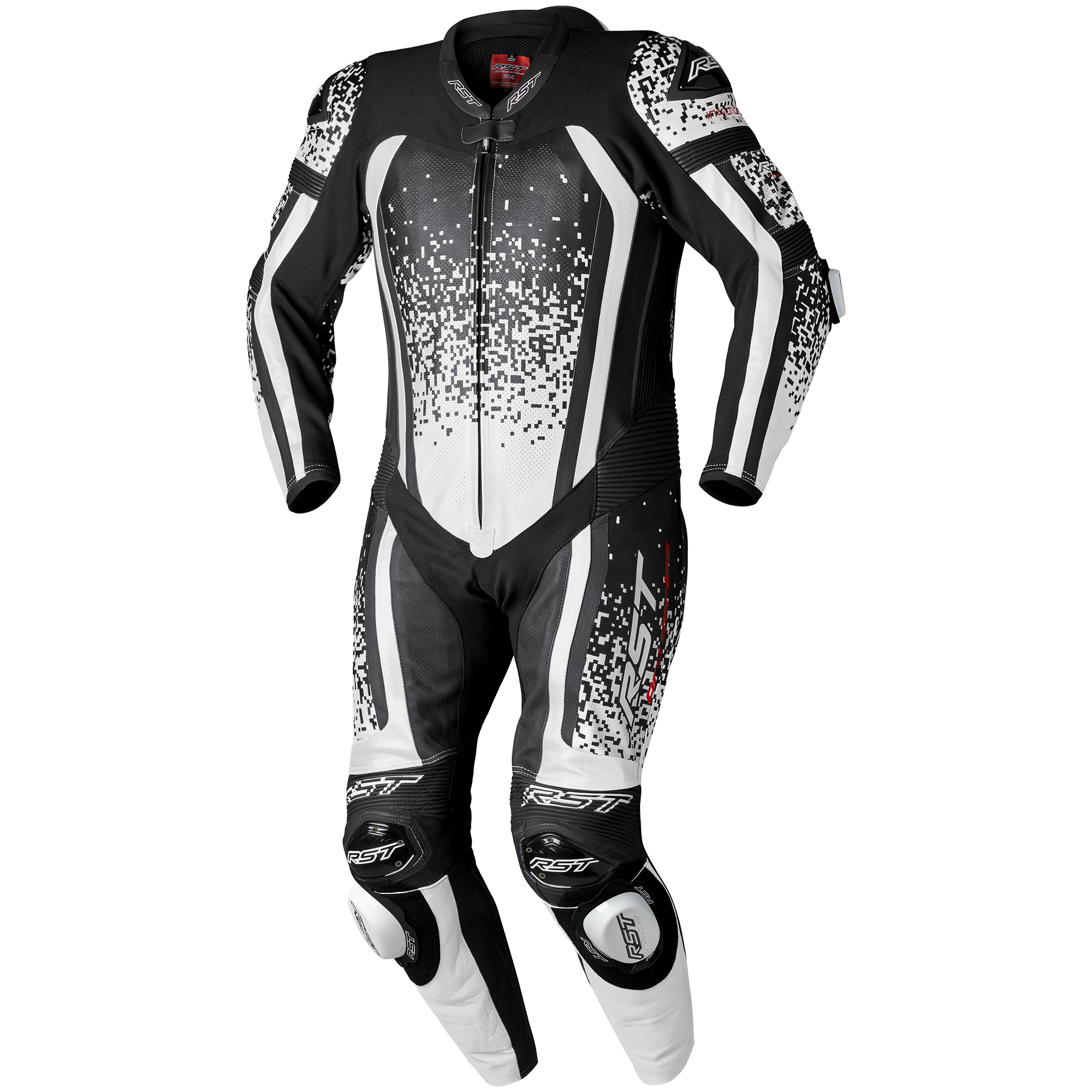 RST Pro Series Evo Airbag CE Mens Leather Suit - White / Black