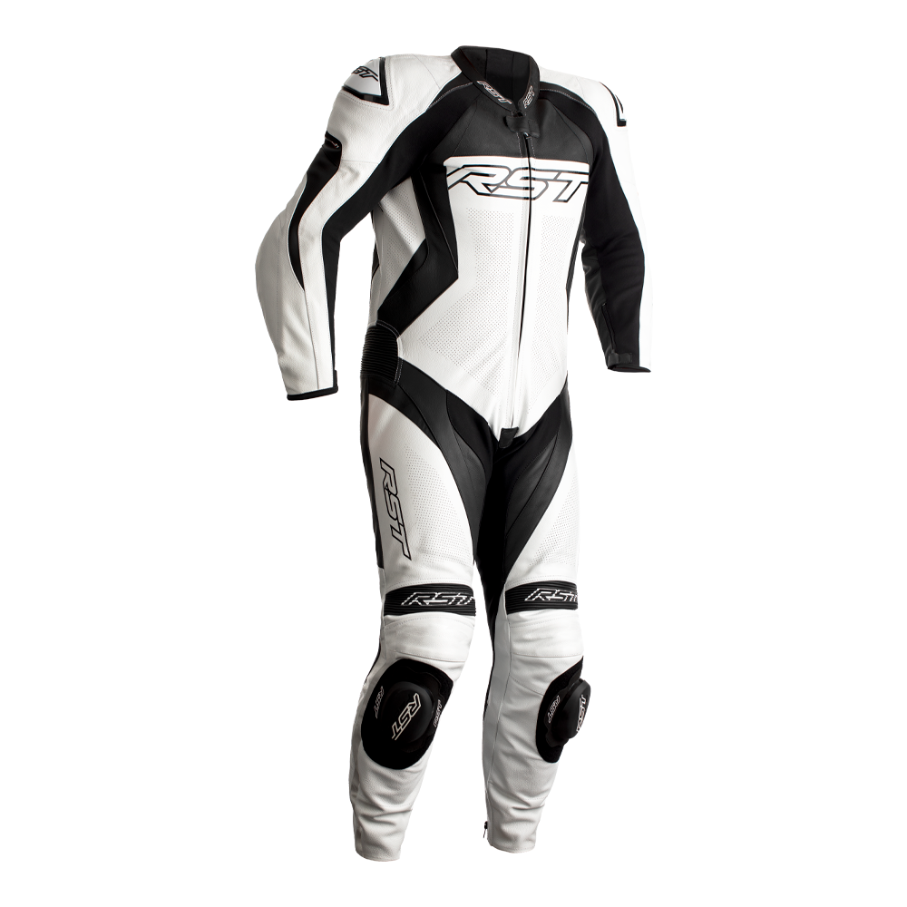 RST Tractech Evo 4 CE Mens Leather Suit - White / Black .