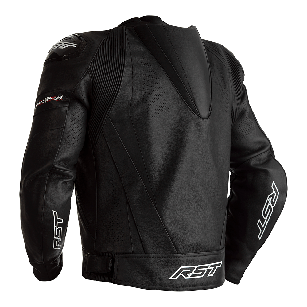 RST Tractech Evo 4 CE Mens Leather Jacket - Black / Black .