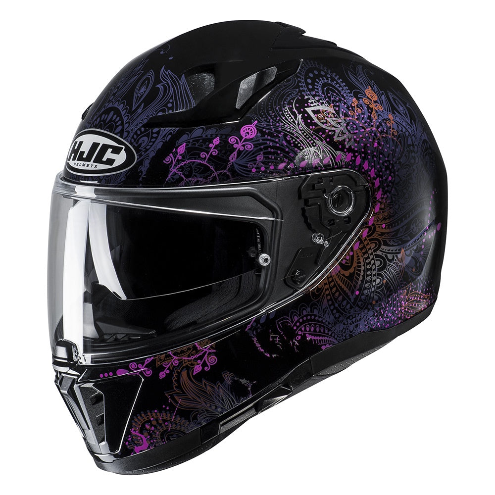 HJC I70 Full Face Helmet Varok - Black Pink Purple