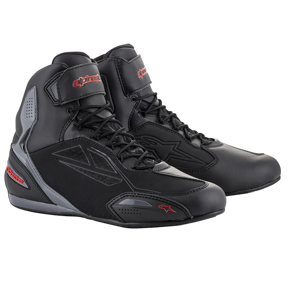 Alpinestars Faster 3 Drystar Waterproof Short Boots - Black/ Grey / Red