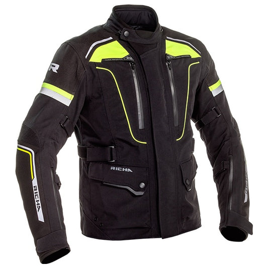 Richa Infinity 2 Pro Laminated Men's Textile Jacket - Black / Yellow Fluo