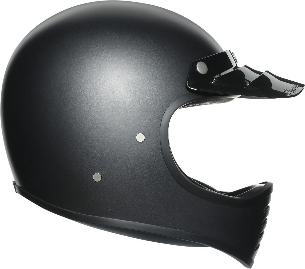 AGV X101 Solid Retro Full Face Helmet With Peak - Matt Black