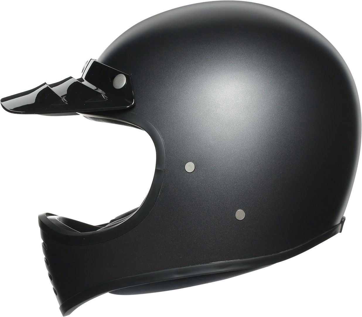 AGV X101 Solid Retro Full Face Helmet With Peak - Matt Black