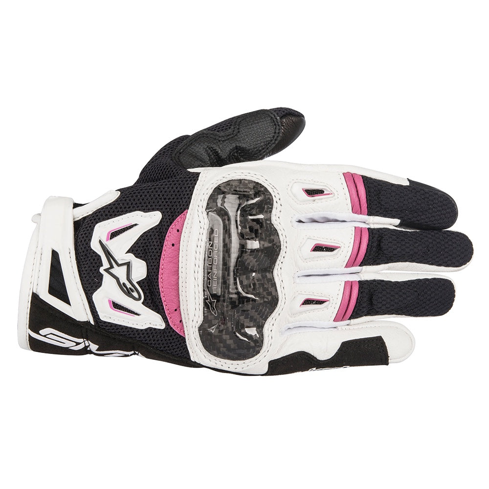 Alpinestars Stella SMX 2 v2 Air Carbon Gloves - Black / White / Fuchsia