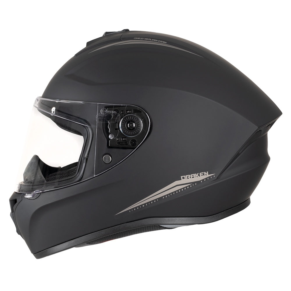 MT Draken Full face Helmet - Matt Black