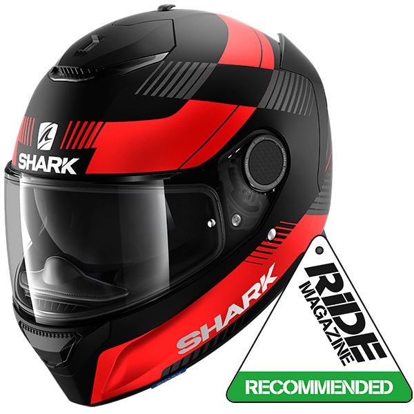 Shark Spartan 1.2 Strad Full face Helmet KRA - Matt Black / Red / Anthracite