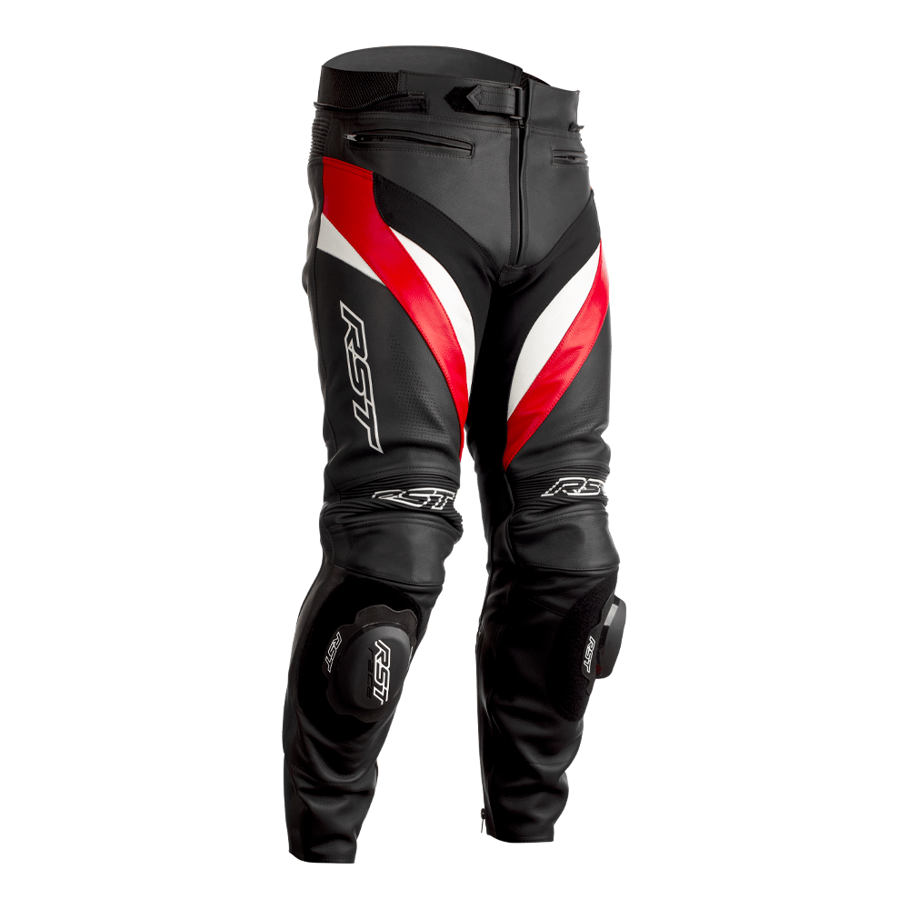 RST Tractech Evo 4 CE Mens Leather Jeans - Black /  Red .