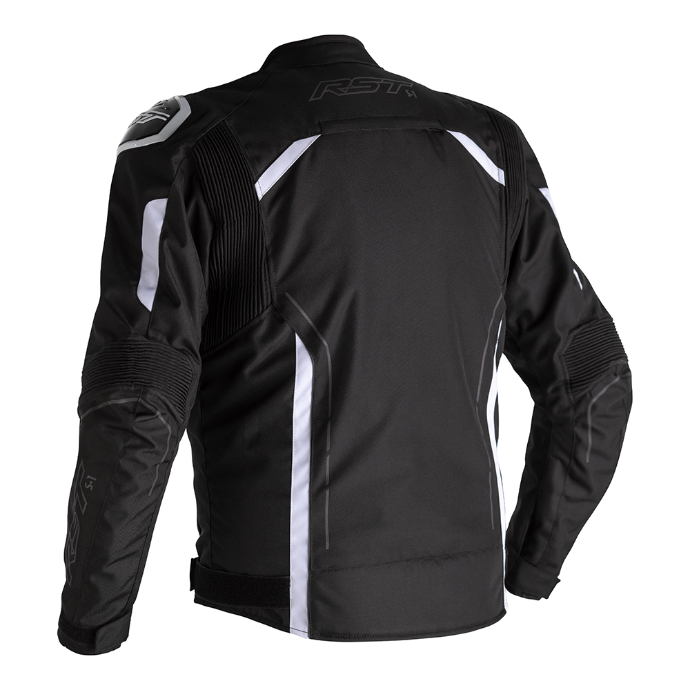 RST S1 CE Mens Textile Jacket - Black / Black / White .