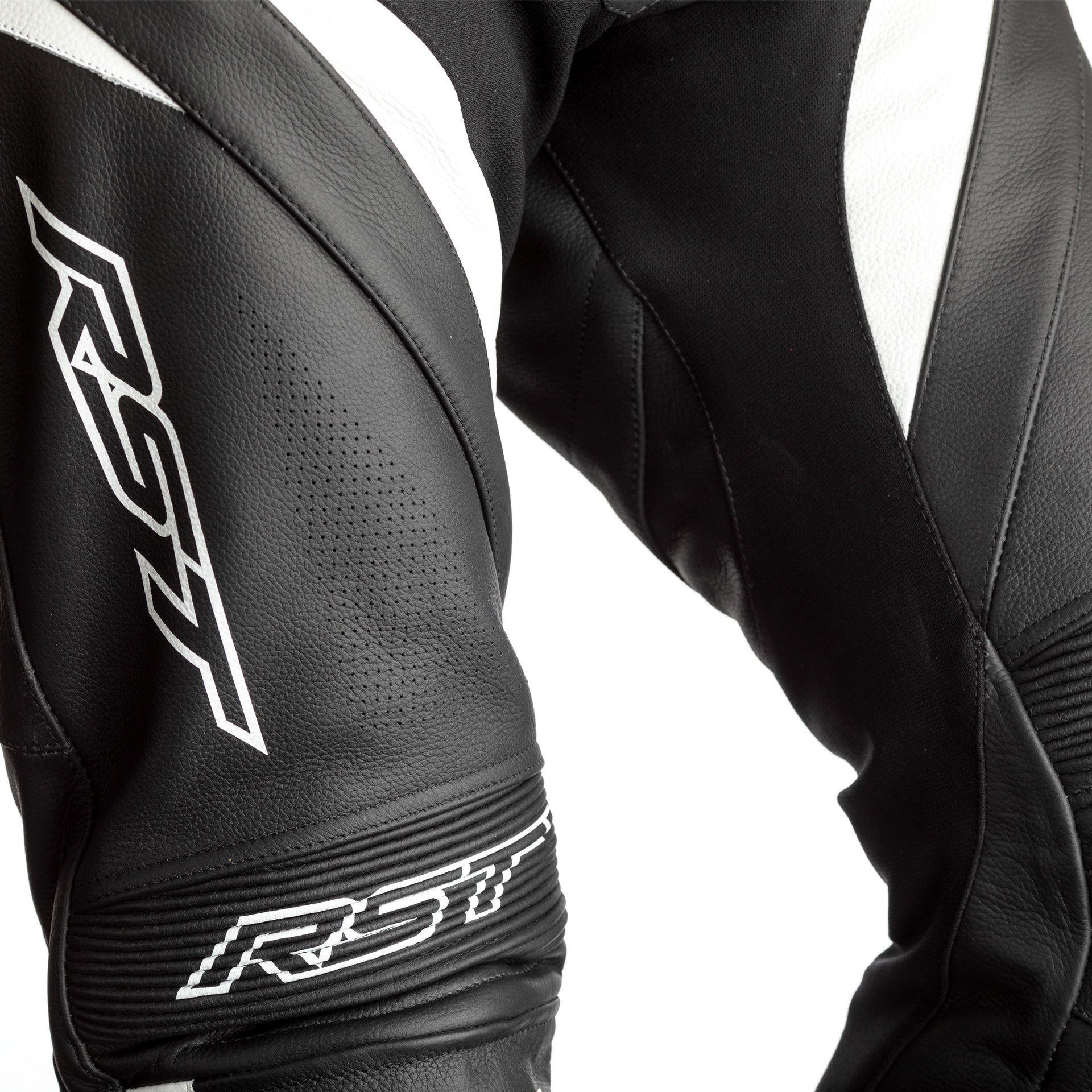 RST Tractech Evo 4 Youth CE Mens Leather Suit - Black / White