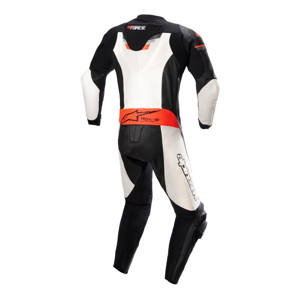 Alpinestars GP Force Chaser Leather 1 Piece Suit - Black / White / Red fluo