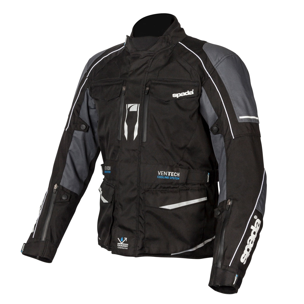 Spada City Nav CE Textile Waterproof Jacket - Black