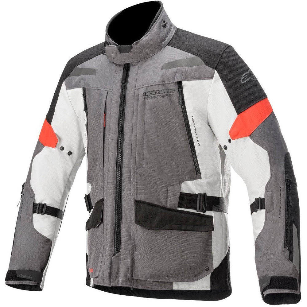 Alpinestars Valparaiso V3 Drystar Textile Jacket - Grey / Red