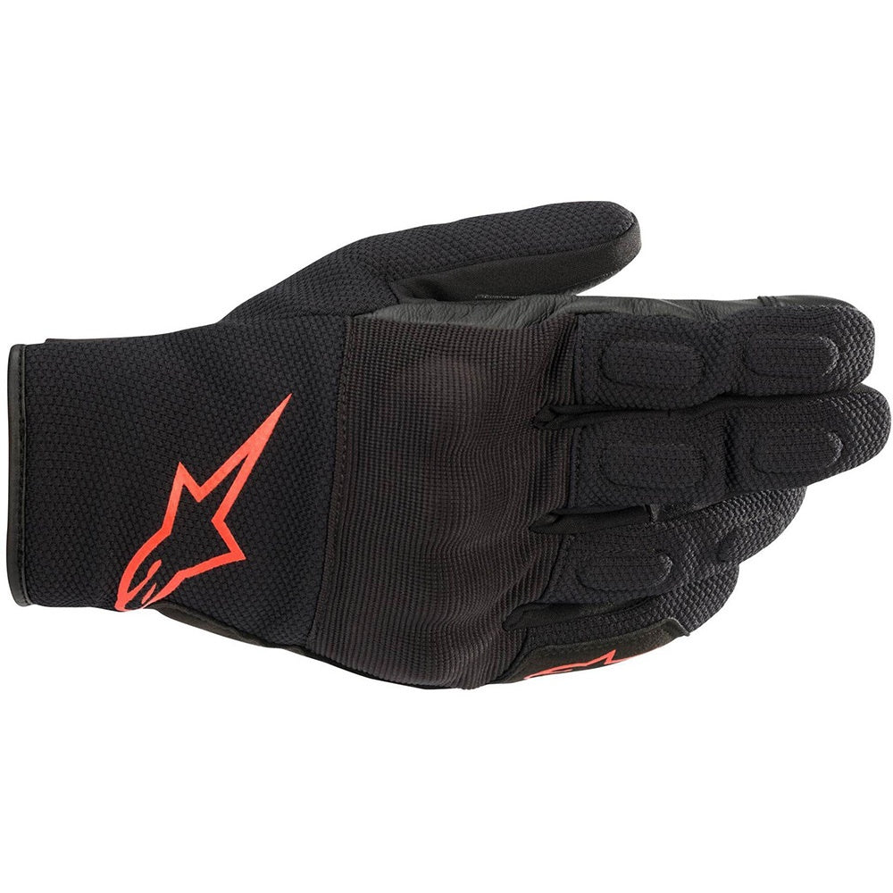 Alpinestars S Max Drystar Waterproof Gloves - Black / Red Fluo