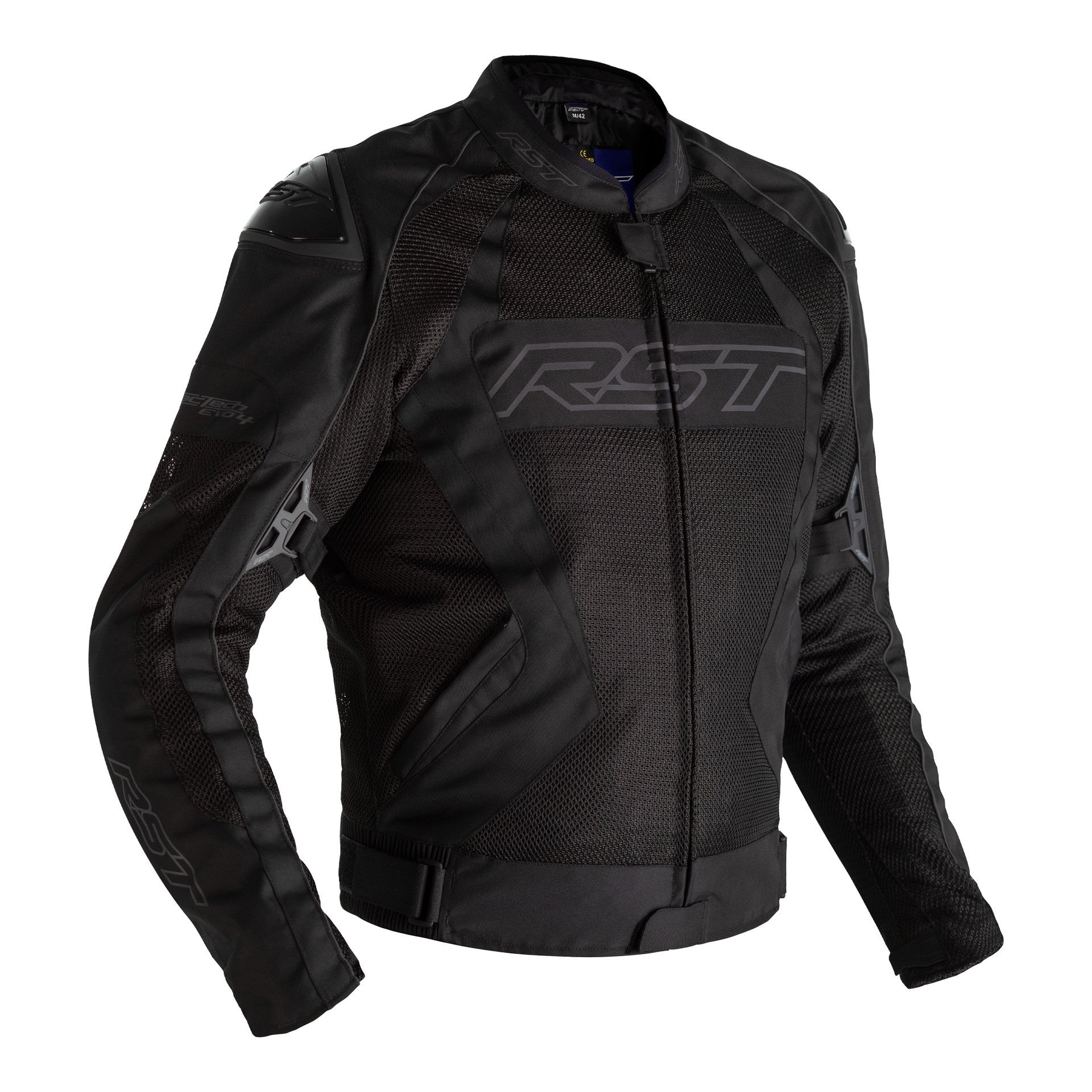 RST Tractech Evo 4 Mesh Lightweight CE Mens Textile Jacket - Black / Black