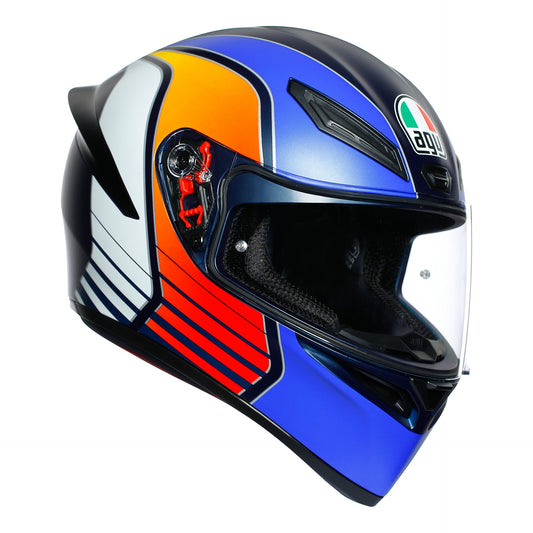 AGV K1 Full Face Helmet Power Matt - Dark Blue / Orange / White