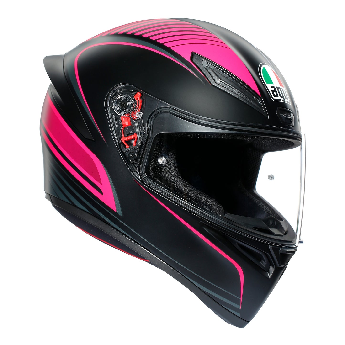 AGV K1 Warm Up Full Face Helmet - Black / Pink