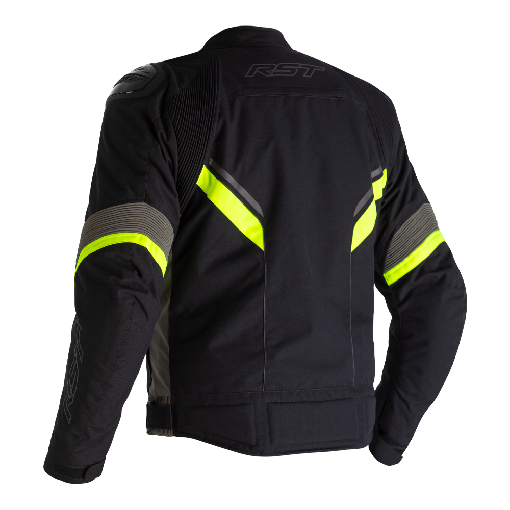 RST Sabre CE Mens Textile Jacket - Black / Grey / Flo Yellow .