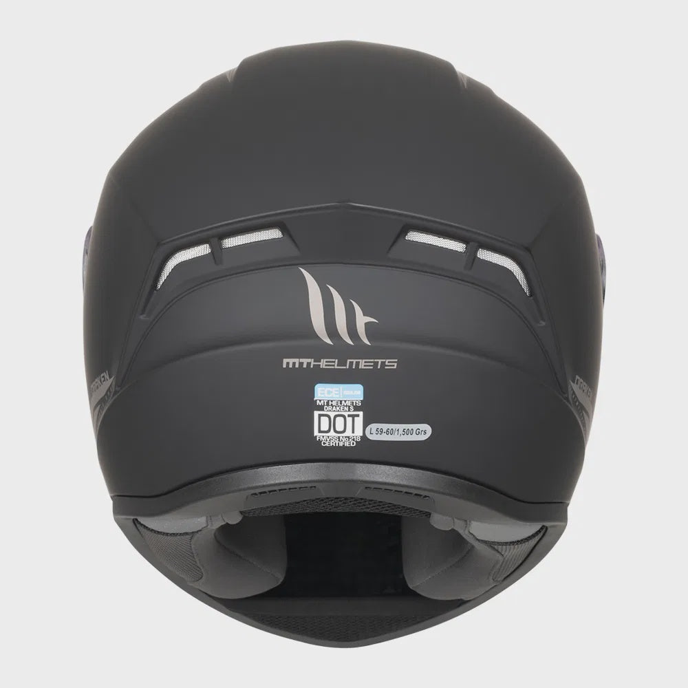 MT Draken Full face Helmet - Matt Black