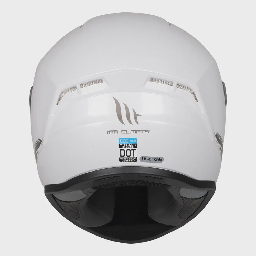 MT Draken Full face Helmet - Gloss Pearl White