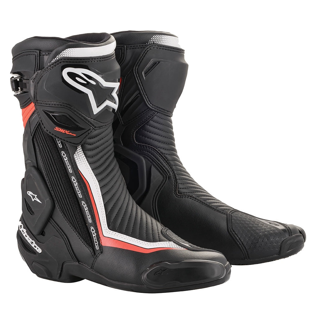 Alpinestars SMX Plus v2 Boots - Black White / Red Fluo