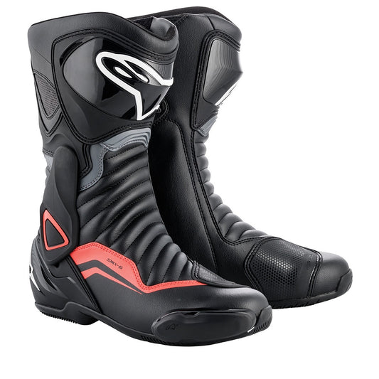 Alpinestars SMX 6 v2 Boots - Black / Grey / Red Fluo