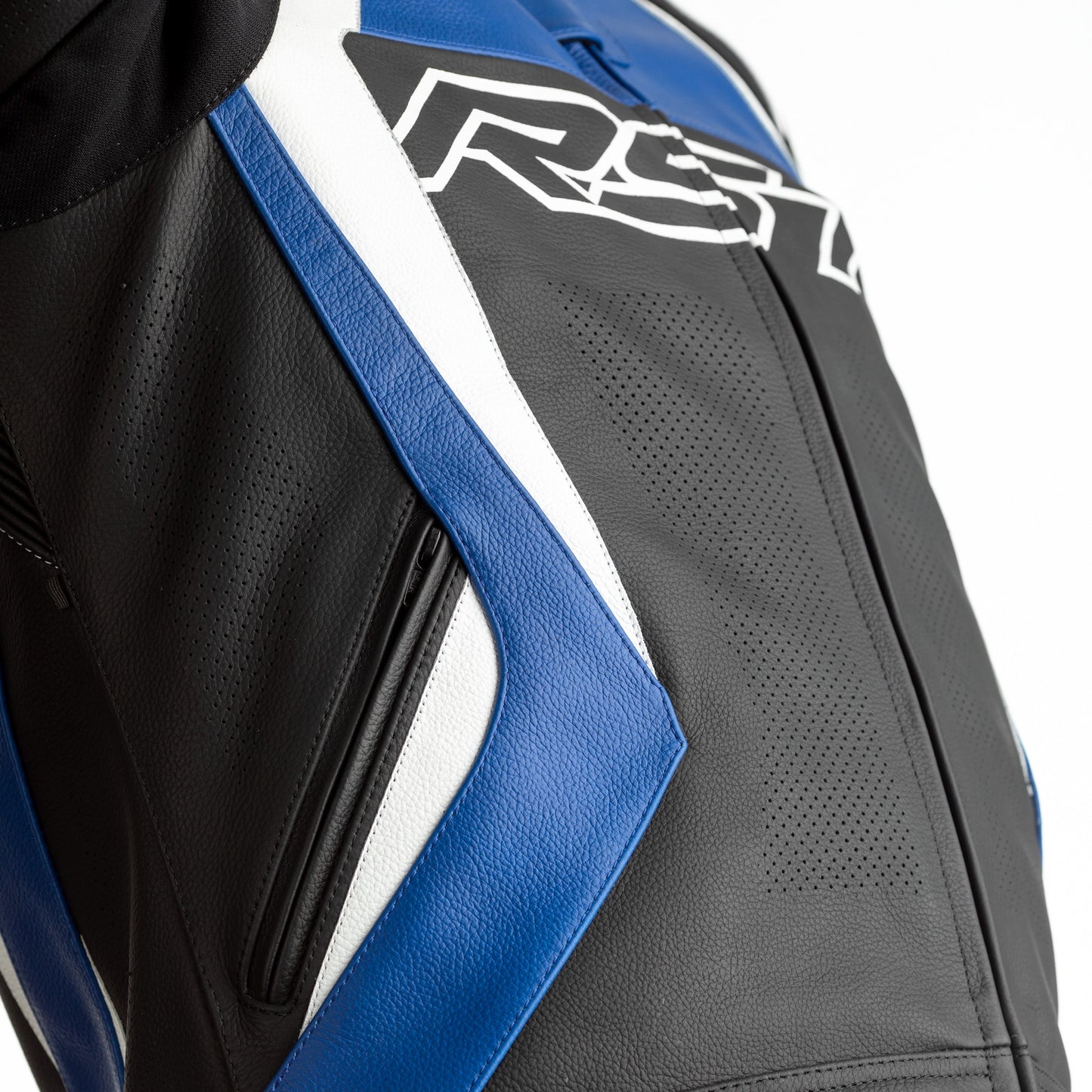 RST Tractech Evo 4 CE Mens Leather Jacket - Black / Blue .