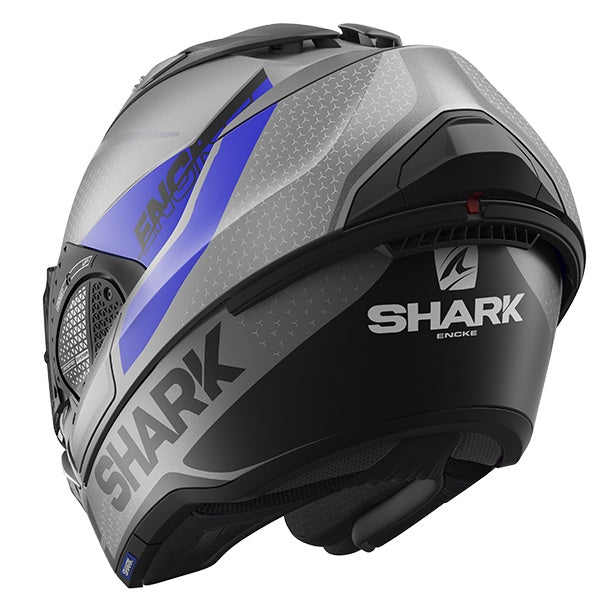 Shark Evo GT Flip Front Helmet Encke ABK - Mat Anthracite / Blue / Black