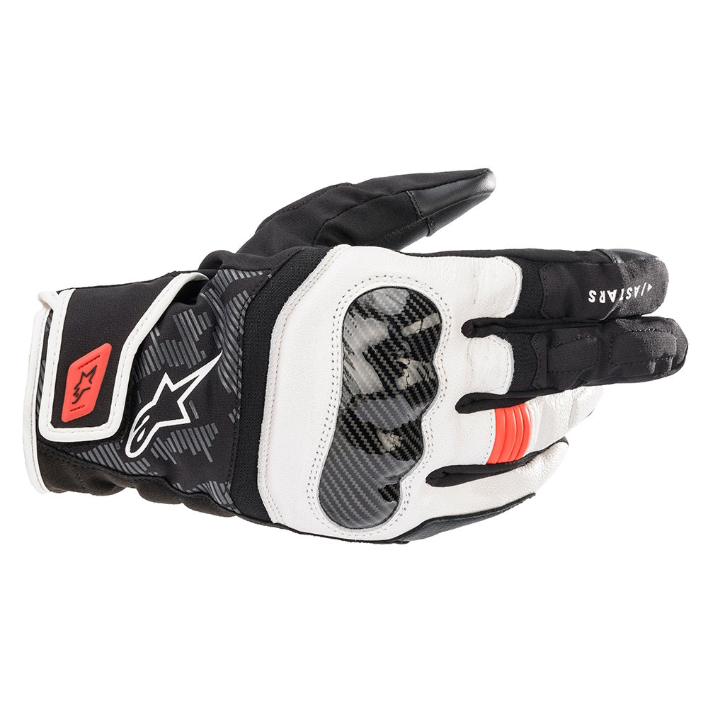 Alpinestars SMX Z Drystar Gloves - Black / White / Red Fluo