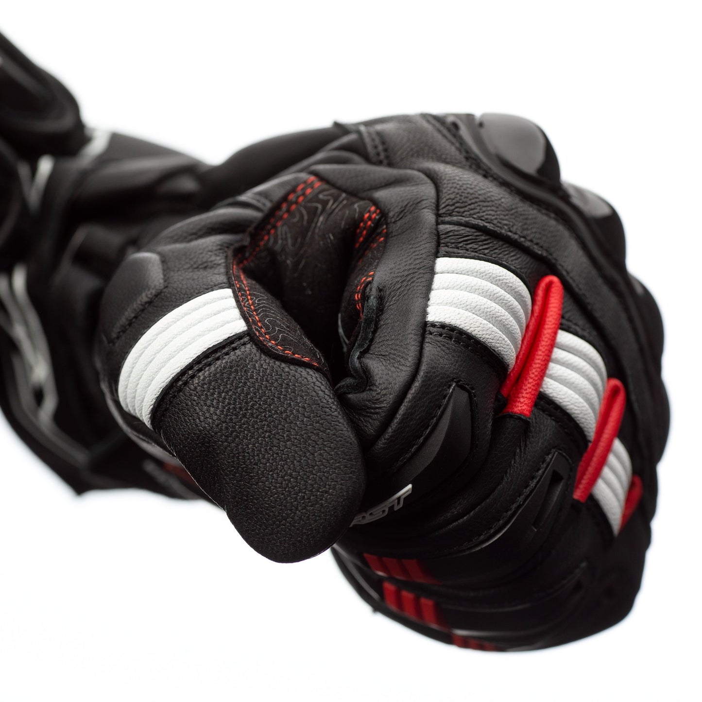 RST Pilot CE Mens Leather Gloves - Black / Red / White