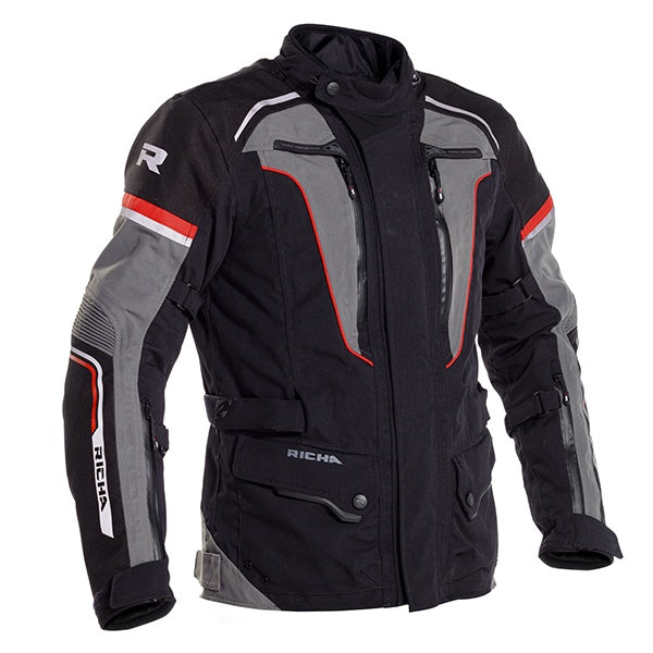 Richa Infinity 2 Pro Laminated Men's Textile Jacket - Black / Grey / Red