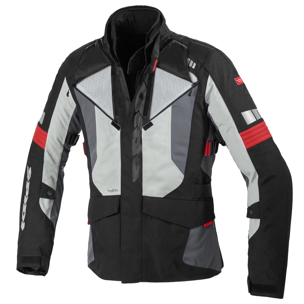 Spidi GB Outlander CE Laminated Textile Jacket - Black / Grey